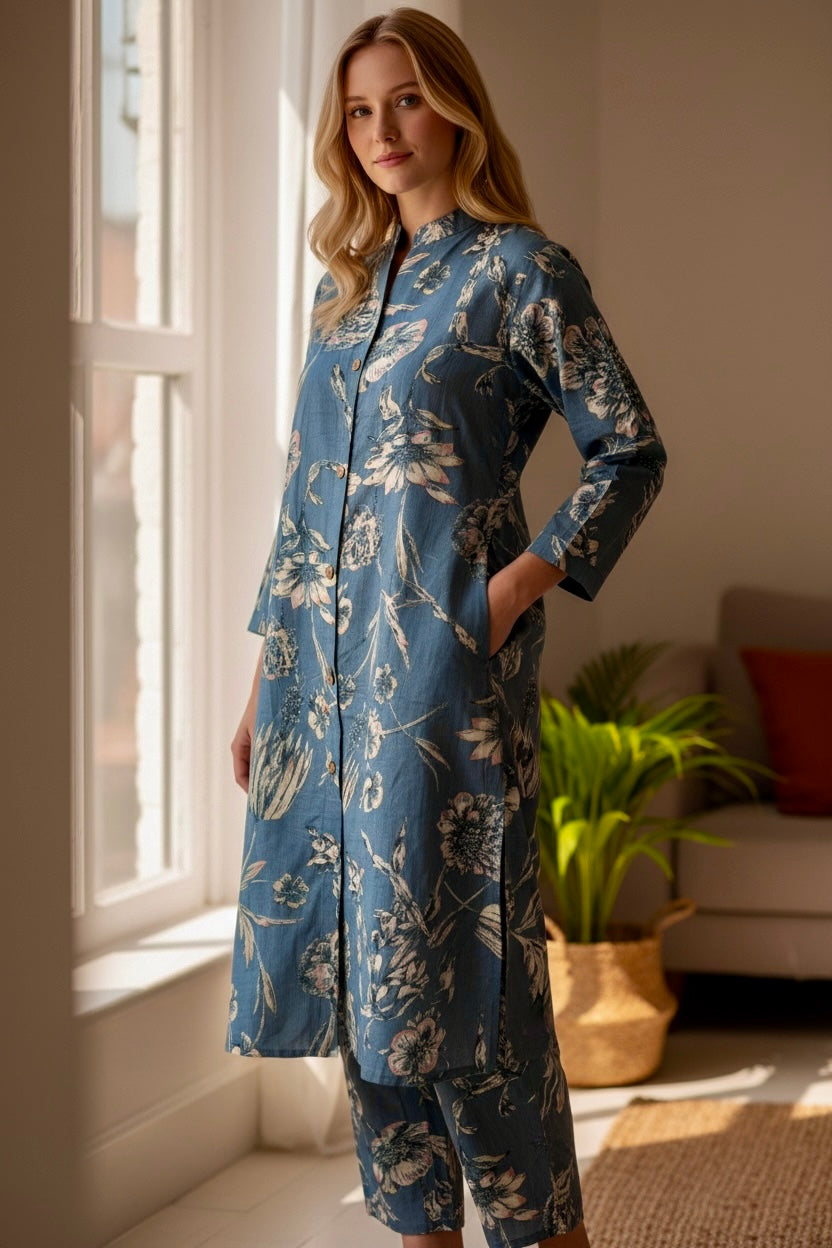 Floral Co-Ord Set – Elegant Comfort Wear