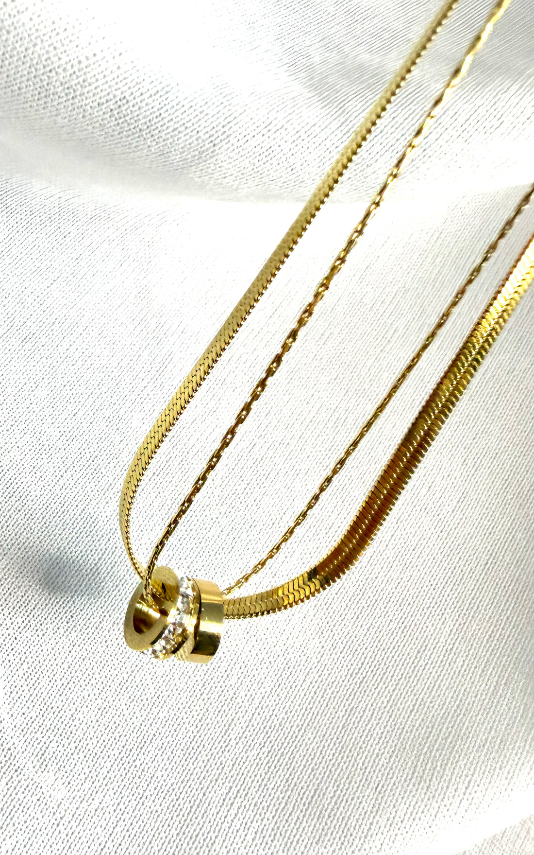 Interlocking Ring Duo Pendant