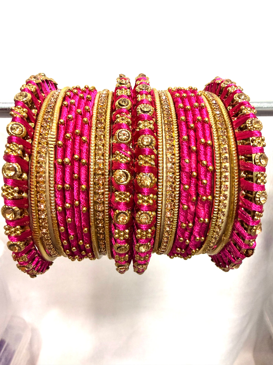 Royal Embellished Threadwork Bangle Set