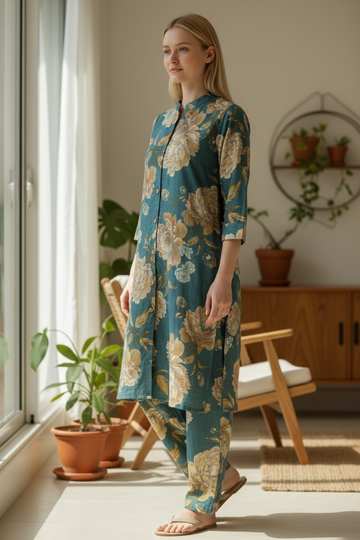 Floral Co-Ord Set –  Bloom Classic