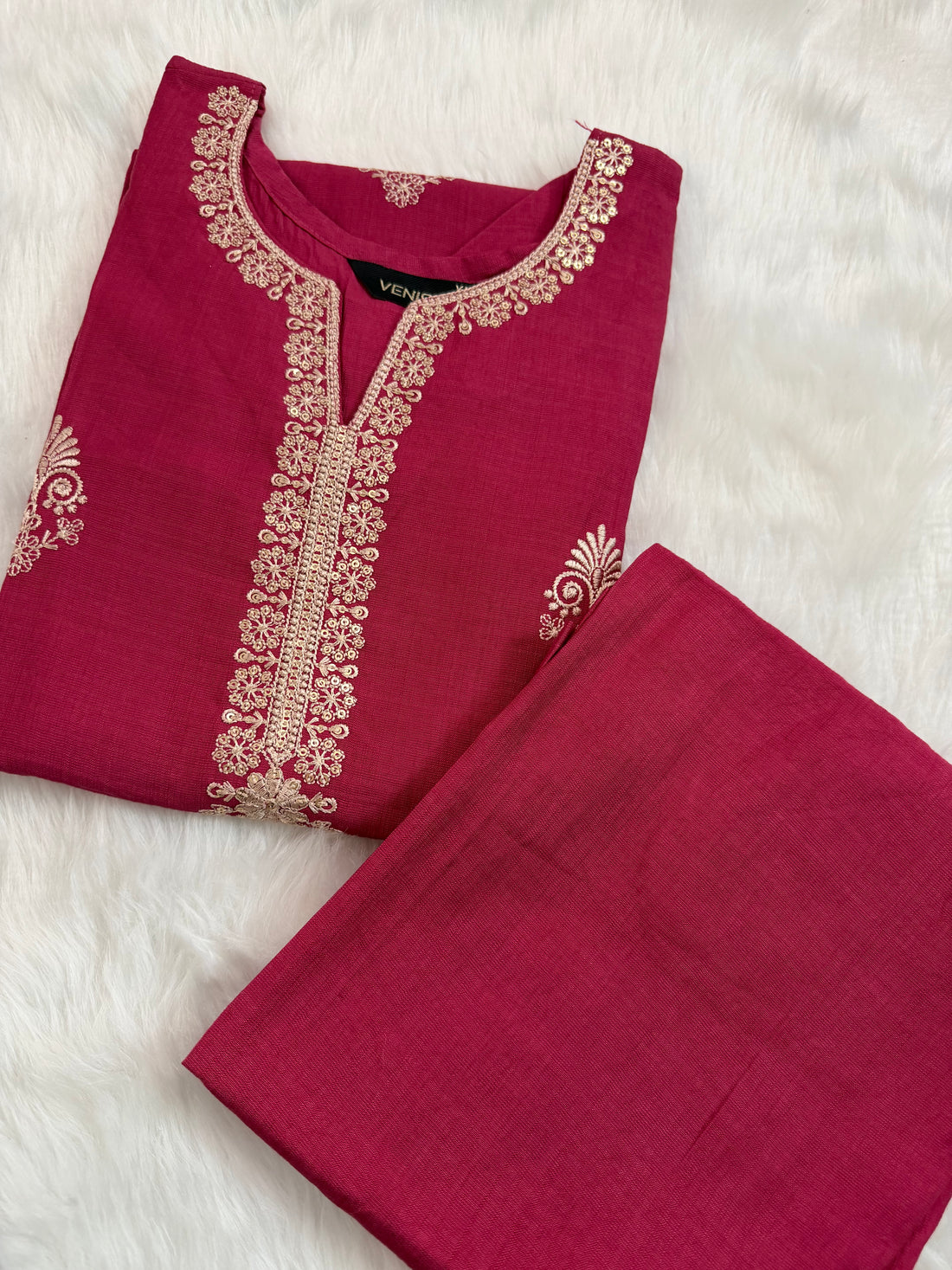 Embroidered Co-Ord Set with Straight Pants