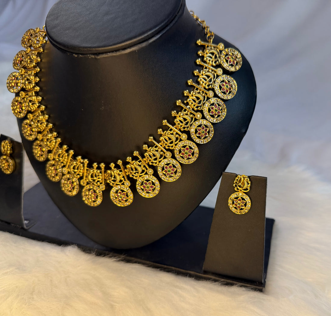 Temple Coin Necklace Set