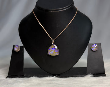 Elegant Statement Crystal Necklace & Earring Set