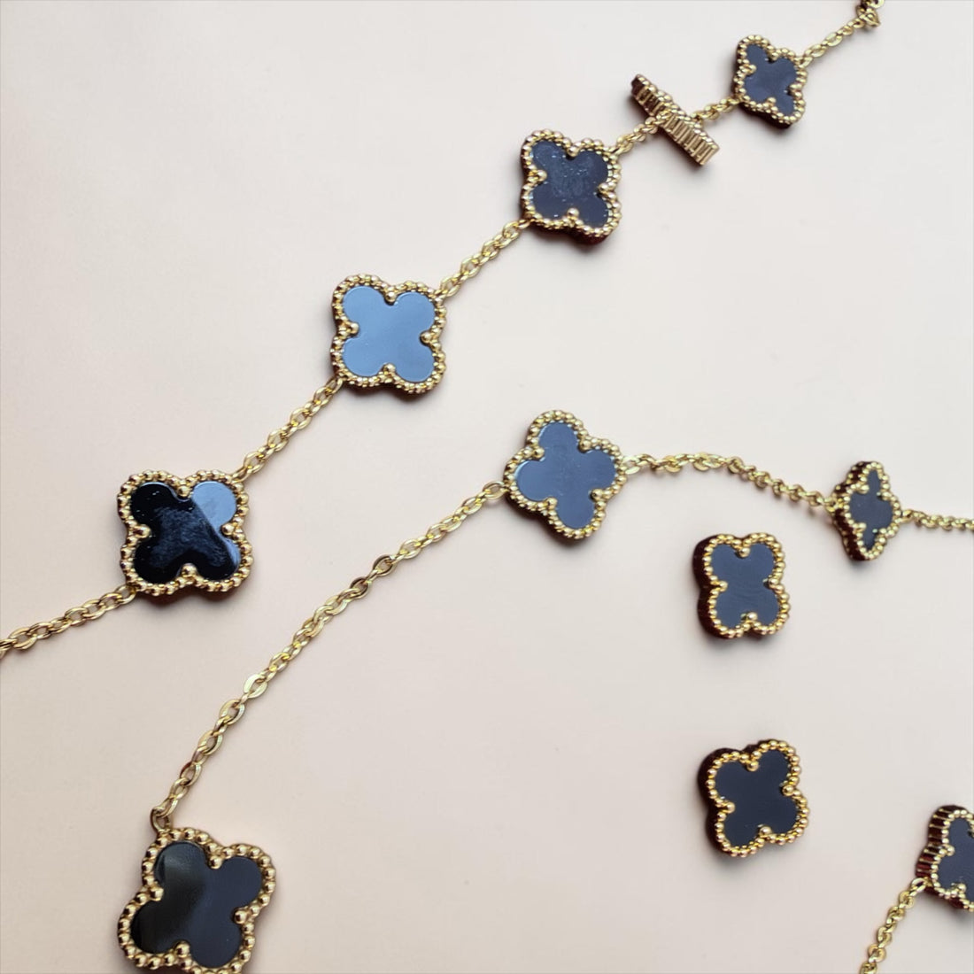 Luxury Black Clover Jewellery Set ✨