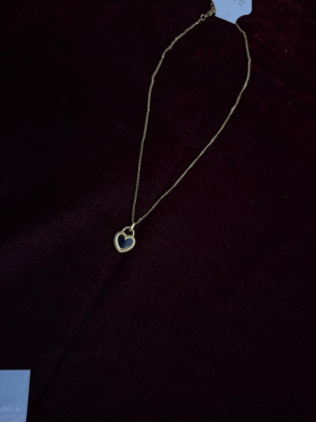 Classic Black Heart Pendant