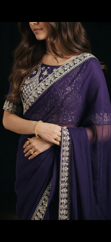 Rangoli silk party wear saree💜