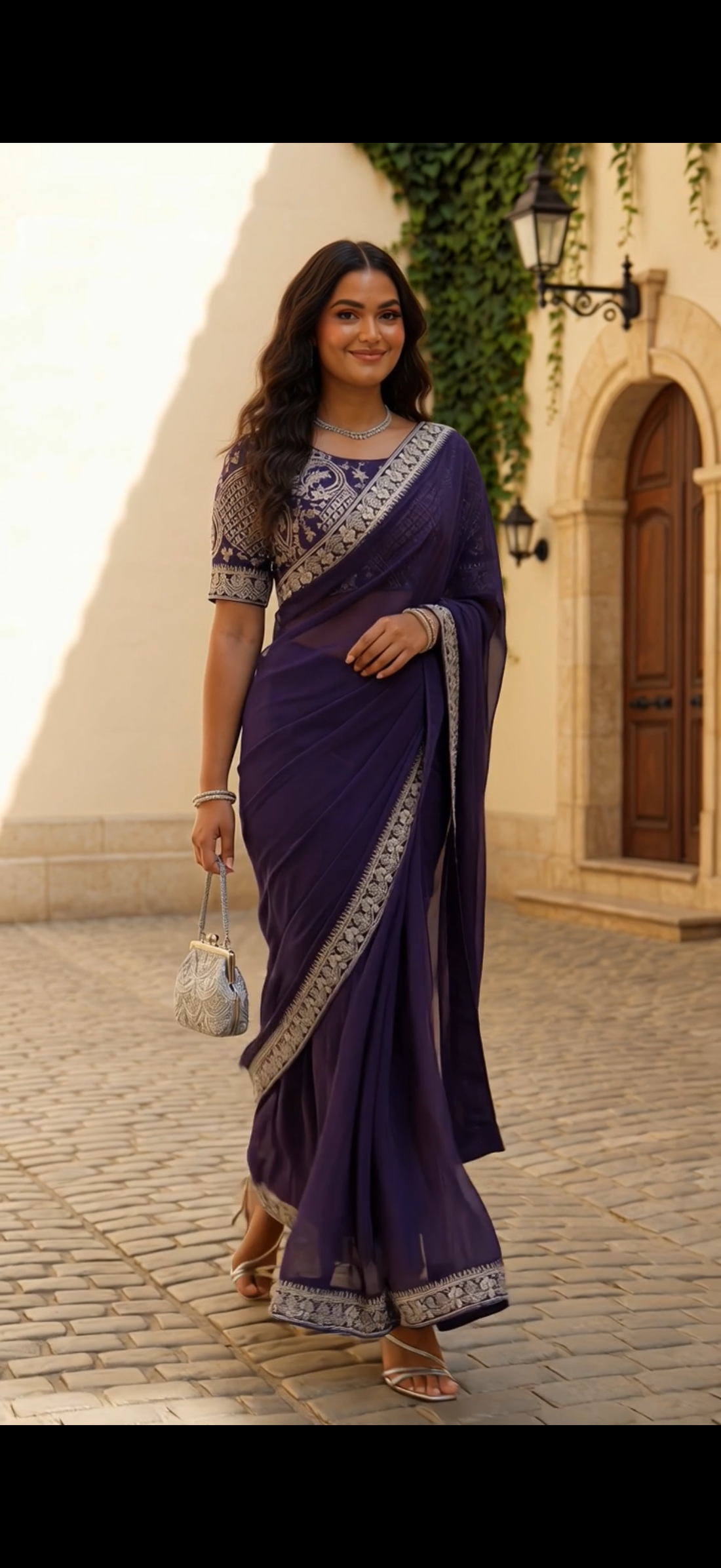 Rangoli silk party wear saree💜