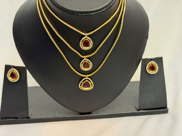 Gold Toned Necklace Set